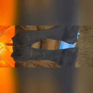 Women's black stretch bell bottoms jeans